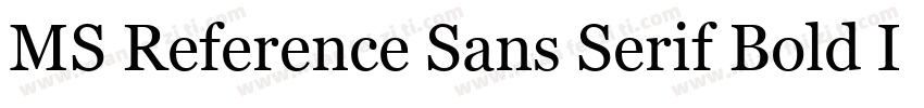 MS Reference Sans Serif Bold Italic字体转换